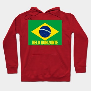 Belo Horizonte City in Brazilian Flag Hoodie